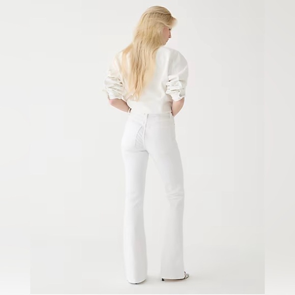 J. Crew Women’s Skinny Flare In White Wash Perfecting Pockets BO801 Size 37 NWT - Picture 3 of 6